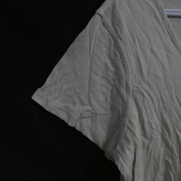 OLEG CASSINI SPORT | xl - extra large | Beige Short Sleeve Scoop Neck Blouse - Picture 3 of 15